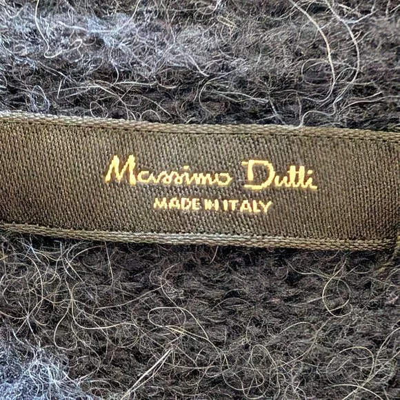 Massimo Dutti Womens Size S Blue Alpaca Wool Cashmere Blend Oversized Cardigan - Picture 8 of 12